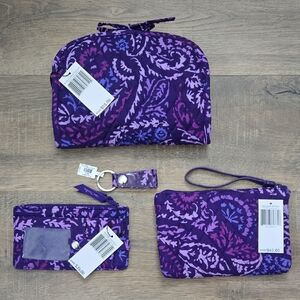 Vera Bradley Paisley Amethyst Collection NWT